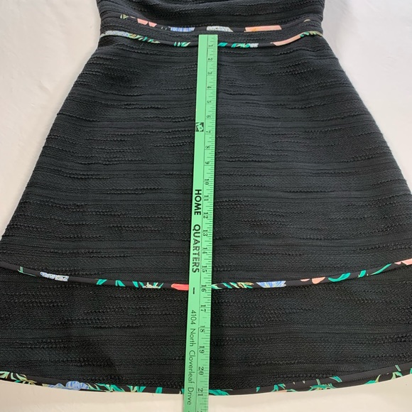 Kate Spade New York Womens Black Cotton Blend Blossom Trim Tweed Dress Size 6 - Picture 7 of 10